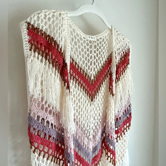 POL by Anthropologie Sleeveless Crochet Duster - Size S - Picture 10 of 10